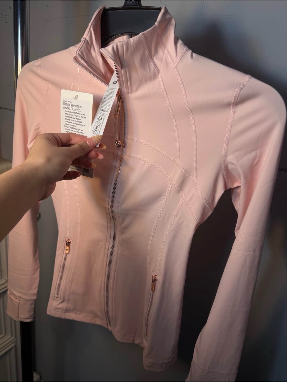 lululemon athletica Light Pink Zip-Up Bomber Jacket